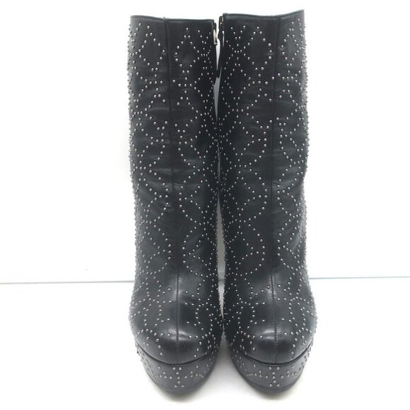Alaia Studded Leather Platform Boots Black Size 39 - Picture 4 of 16